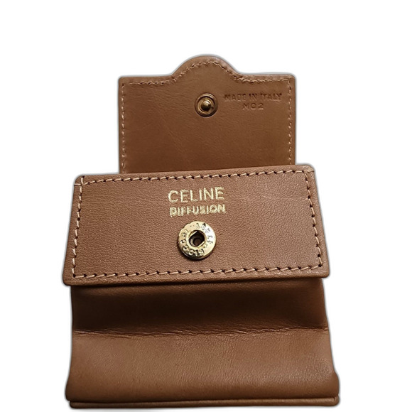 Celine Macadam Coin Case Box Wallet Gold Logo 80's - Picture 8 of 11